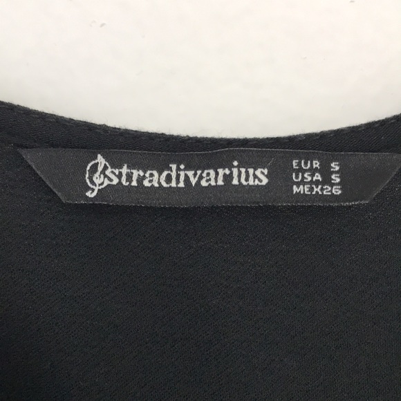 Stradivarius Black Viscose Blouse with Buttons - Picture 6 of 11